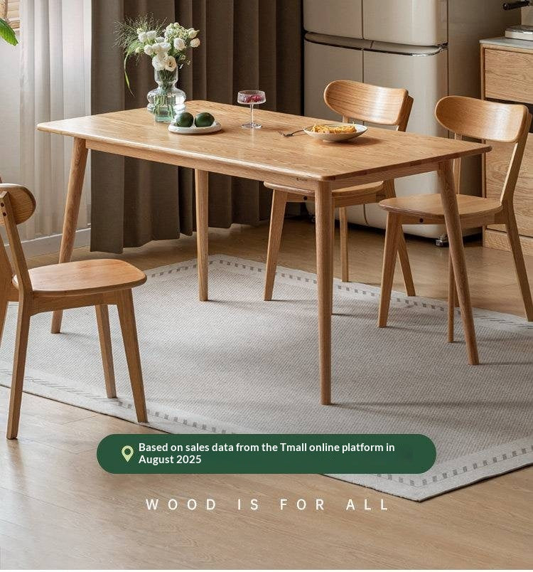 Oak Solid Wood Modern Dining Table
