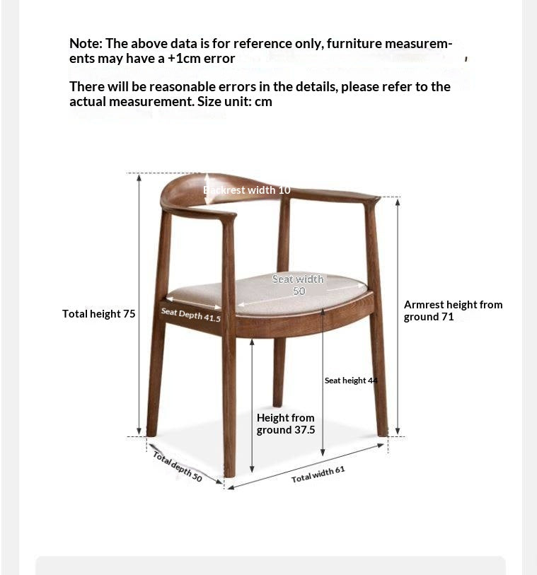 Ash Solid Wood Nordic Style Presidential Chair