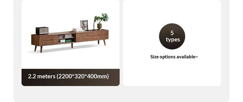 Oak, Rubberwood, Beech Solid Wood TV Stand Sliding Door.