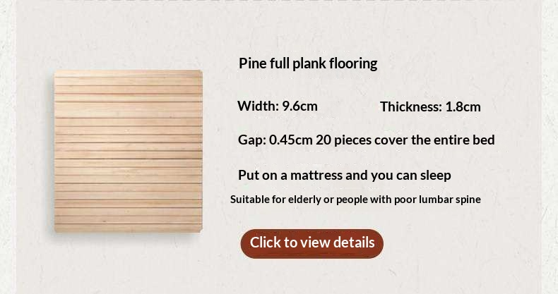 Cherry Solid Wood Double Bed with Vintage Style and Leather Upholstered Headboard