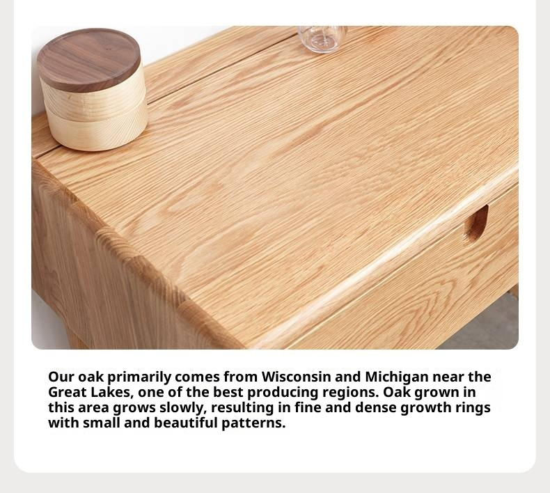 Oak Solid Wood Modern Simple Fabric Soft-Padded Box Bed