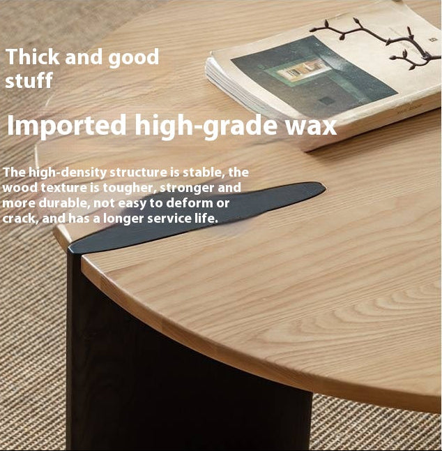 Ash Solid Wood Wabi Sabi Style Creative Coffee Table