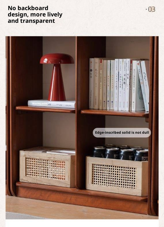 Poplar Solid Wood Antique Style Bookcase