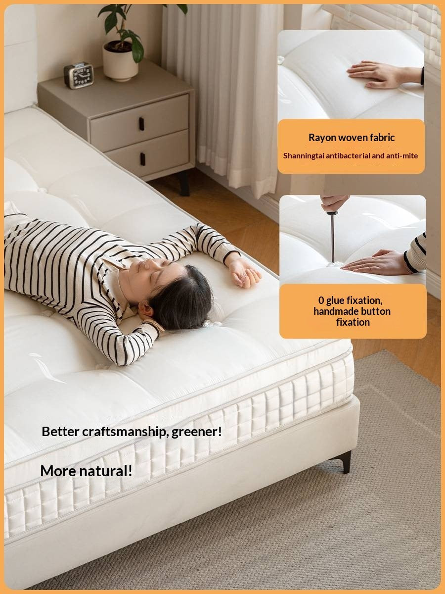 Eco-Friendly Button-Down Glue-Free Mattress — Anti-Mite Spring Mattress, Simmons Thick Design