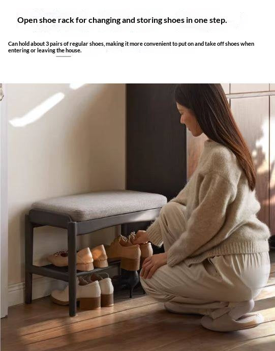 Oak Solid Wood Shoe Changing Bench