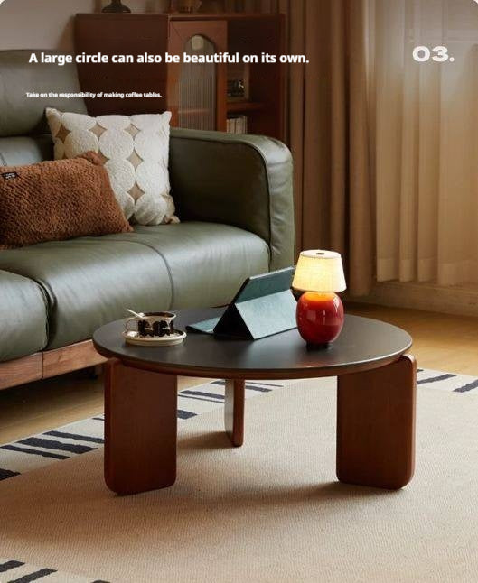Tulipwood Solid Wood Rock Board Coffee Table