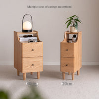 Ash, Oak Solid Wood Modern Nightstand