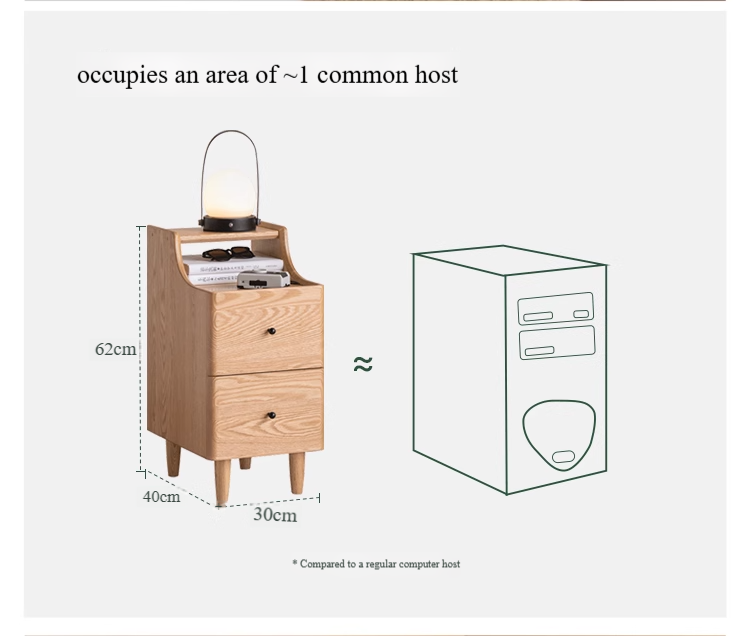 Ash, Oak Solid Wood Modern Nightstand