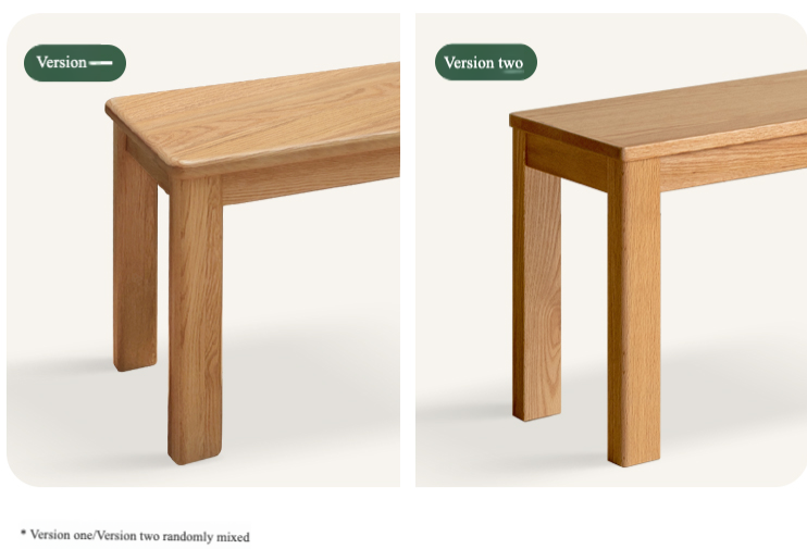 Ash, Oak Solid Wood Wide Seat Bench