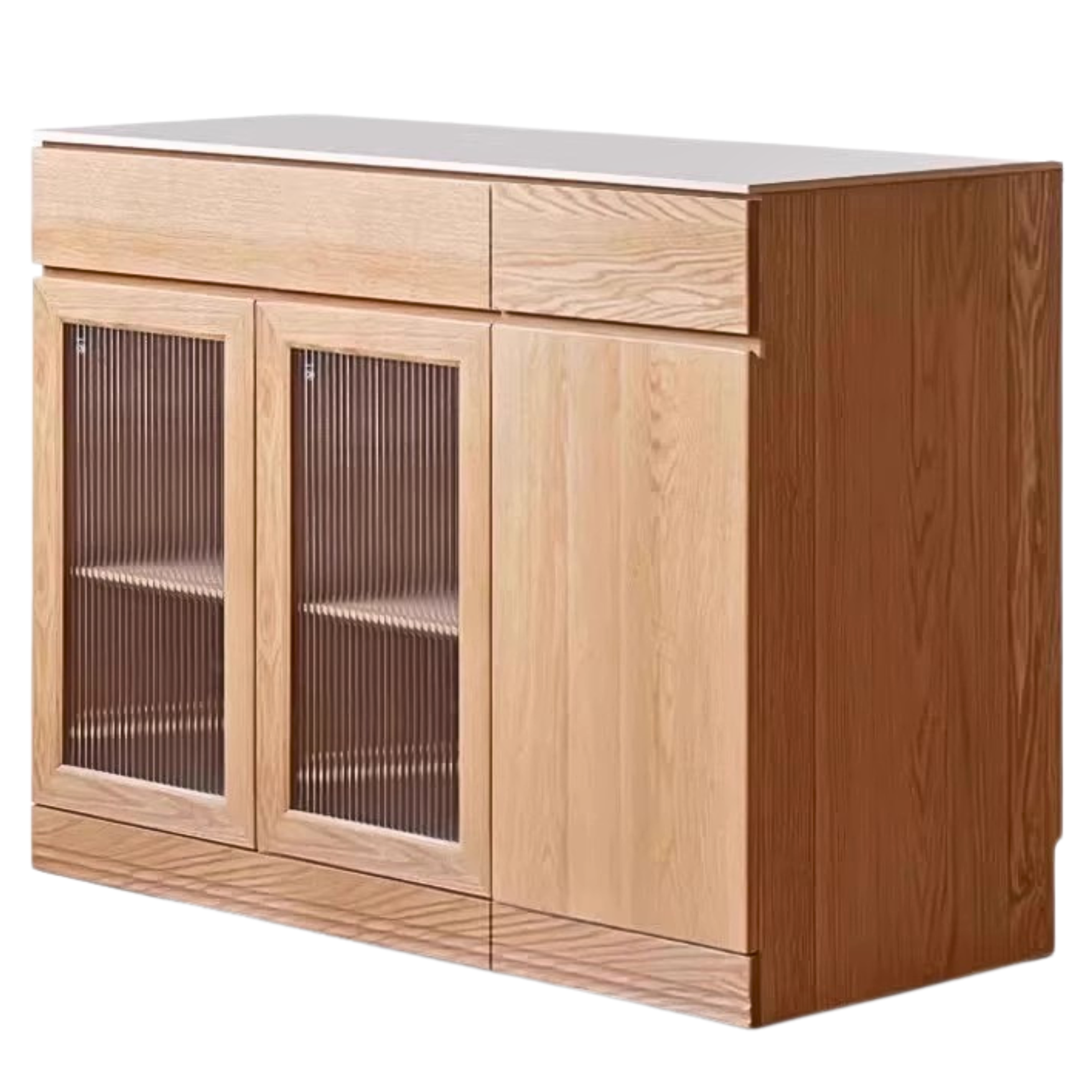 Oak solid wood sideboard combination storage cabinet multi-functional locker,