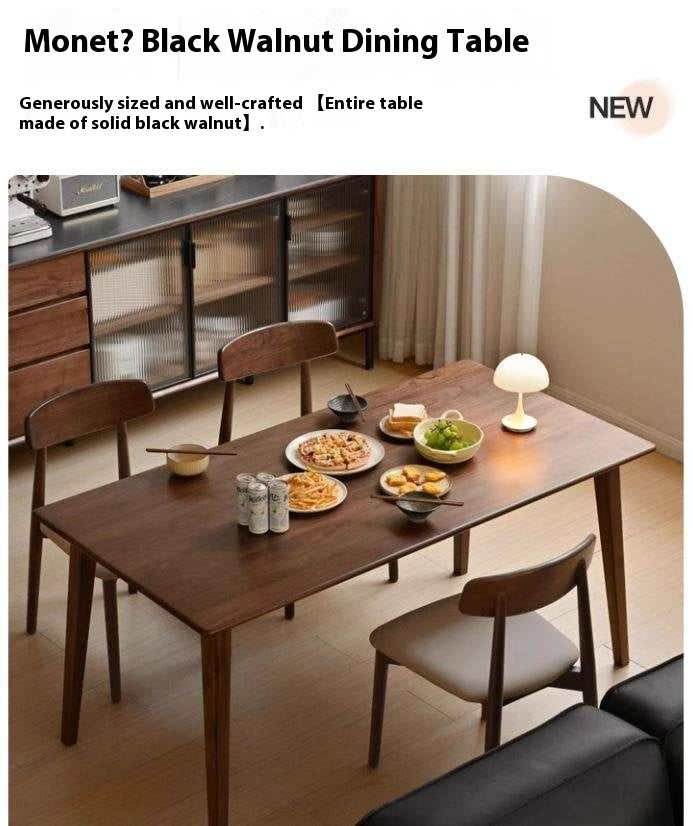 Black Walnut Solid Wood Dining Table