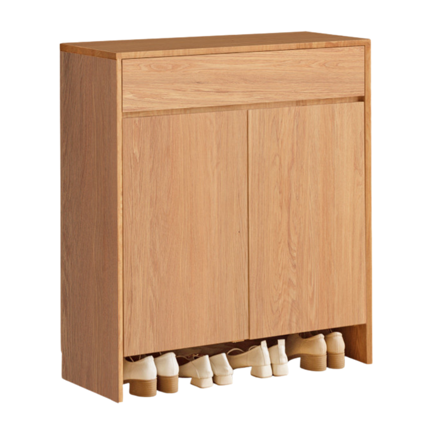 Ash, Oak Solid Wood Shoe Cabinet, Entrance Cabinet Combination Storage