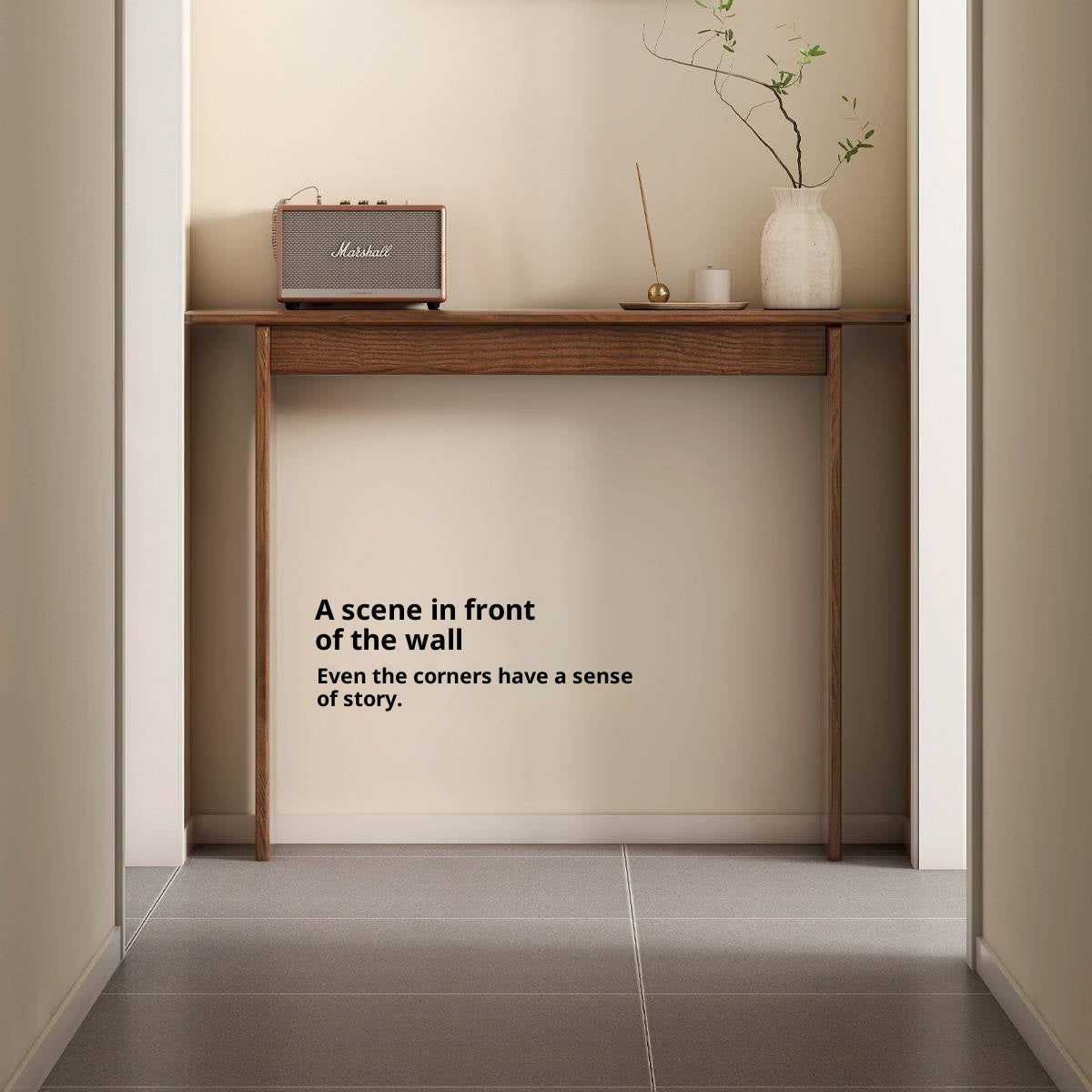 Oak Solid Wood Extra Narrow Entrance Table