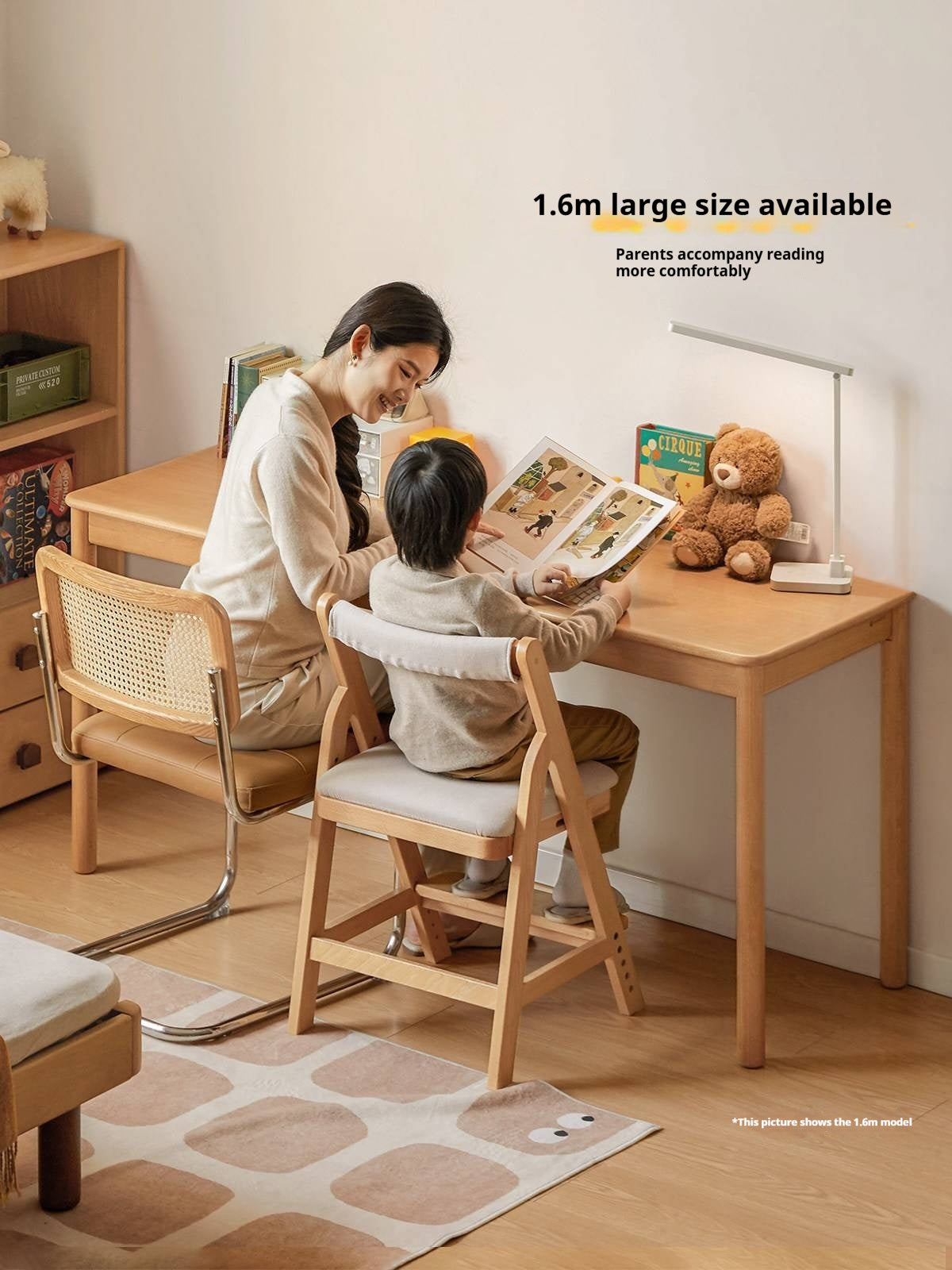 Beech Solid Wood Kids Writing Desk