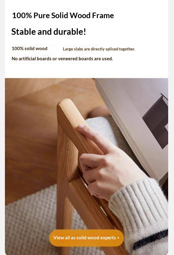 Cherry, Ash, Oak, Beech Solid Wood Book Chair Comfortable Soft Back Chair