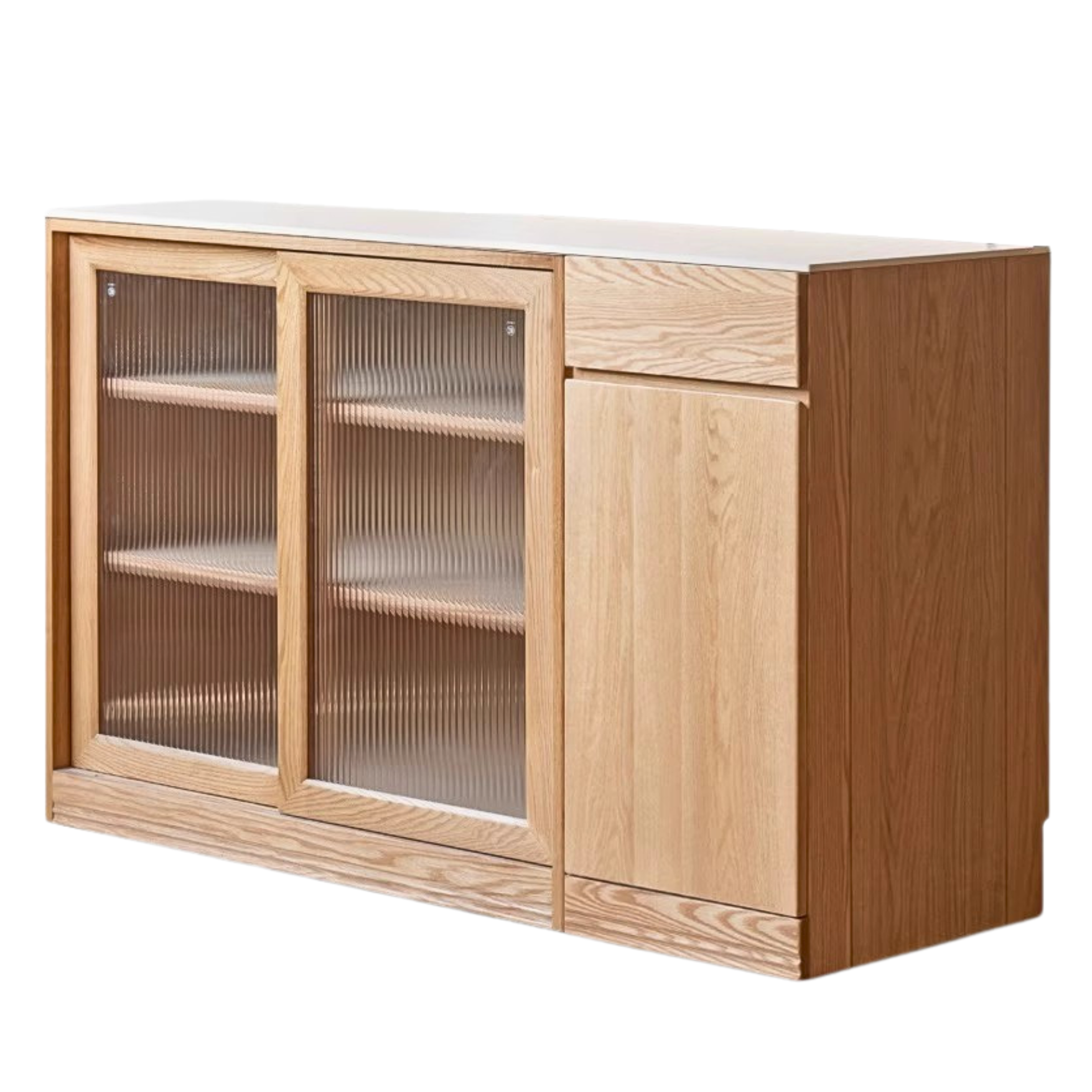 Oak solid wood sideboard combination storage cabinet multi-functional locker,