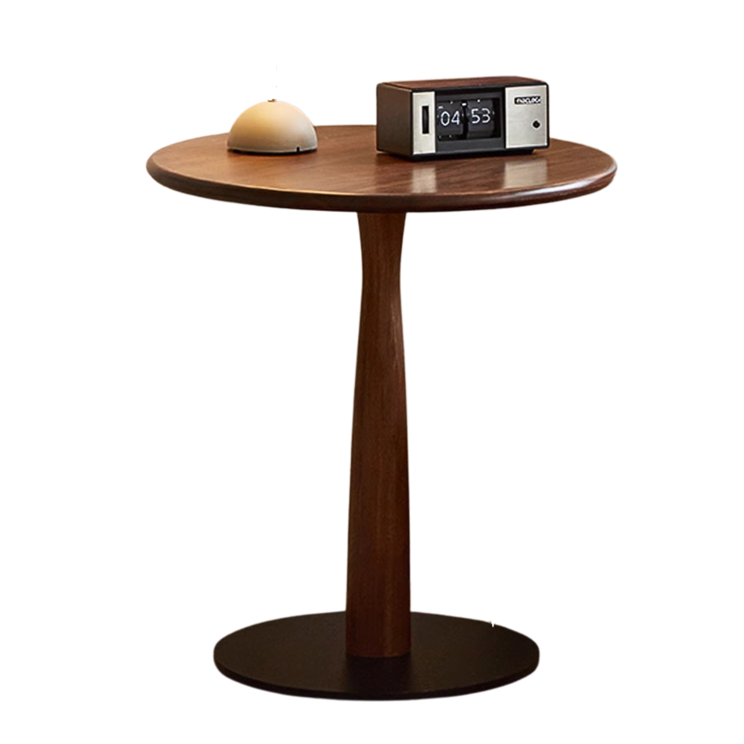 Oak, Black walnut, Cherry Solid Wood Round Side Table Modern