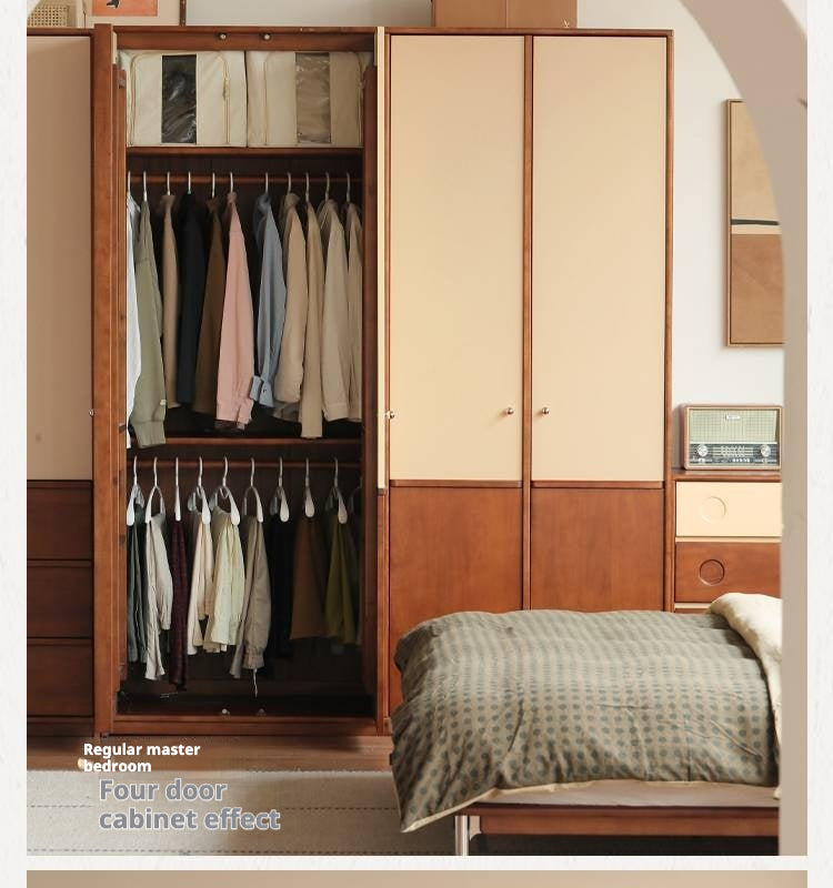 Oak Solid Wood Antique Style Wardrobe