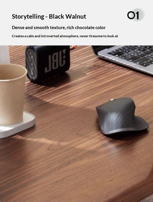 Ash, Sandalwood, Black Walnut Solid Wood Electric Elevating Office Desk