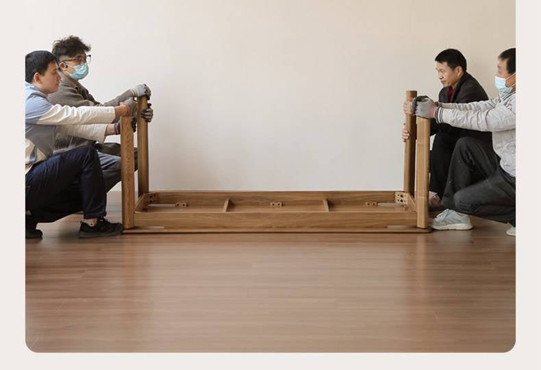 Ash Solid Wood Modern Minimalist Long Dining Table