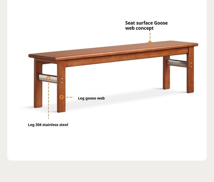 Tulipwood Solid Wood Vintage Style Long Bench