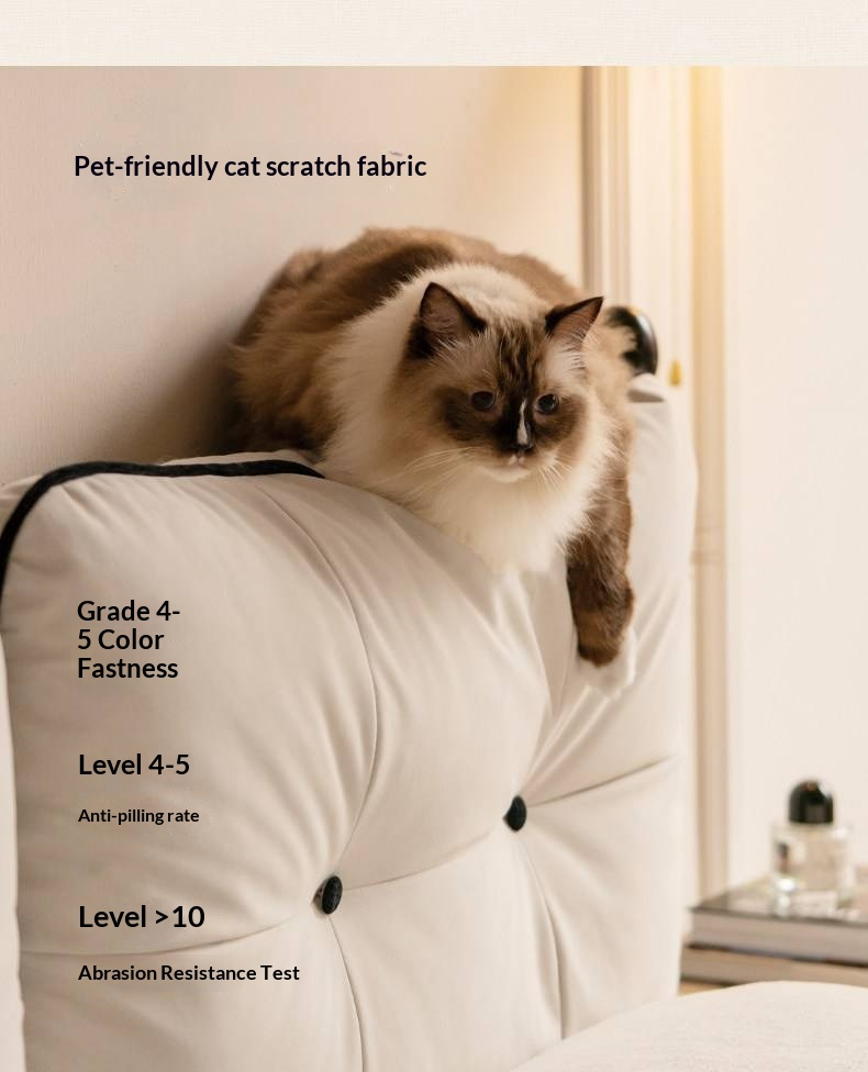 Rubberwood Solid Wood  French Retro Soft Bed