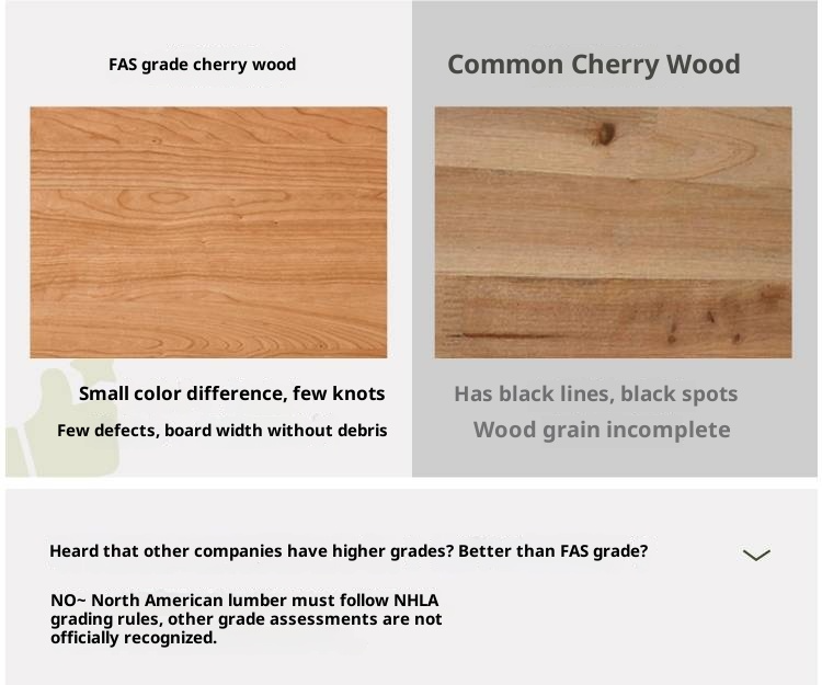 Cherry Solid Wood with Light Floating Bed Retro Simple