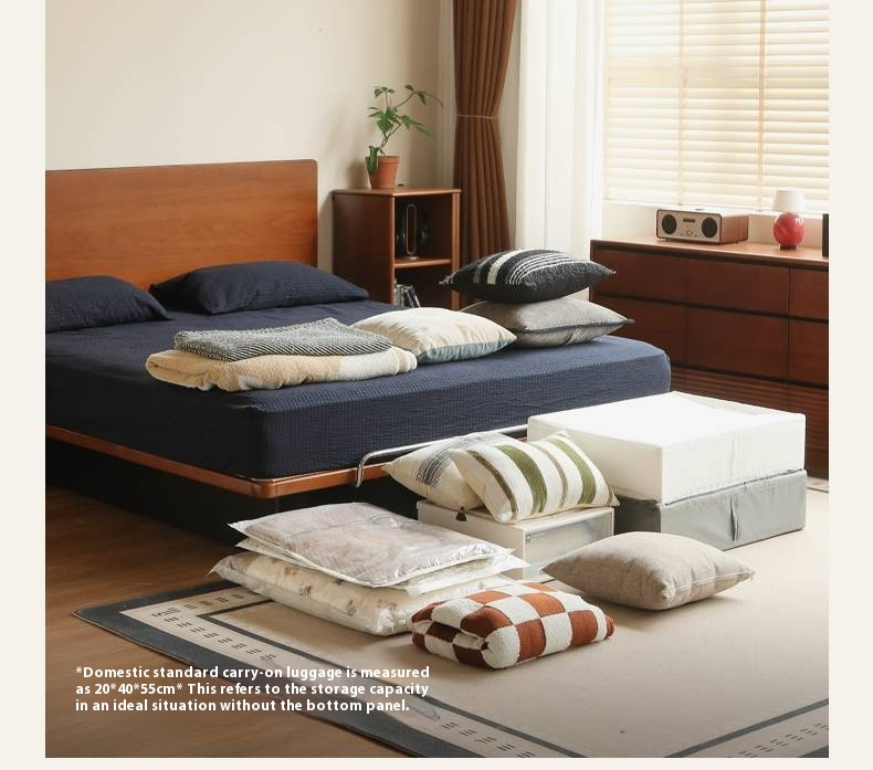 Poplar Solid Wood Suspended Box Bed Bauhaus Style