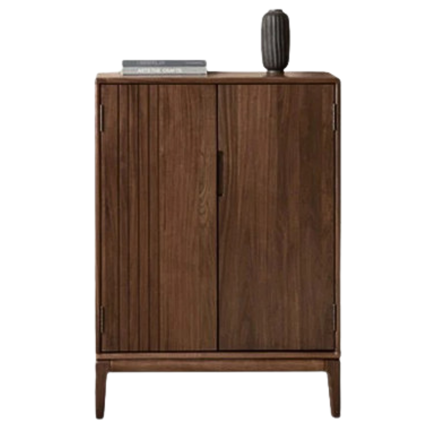 Black walnut, Ash two-door shoe cabinet entrance