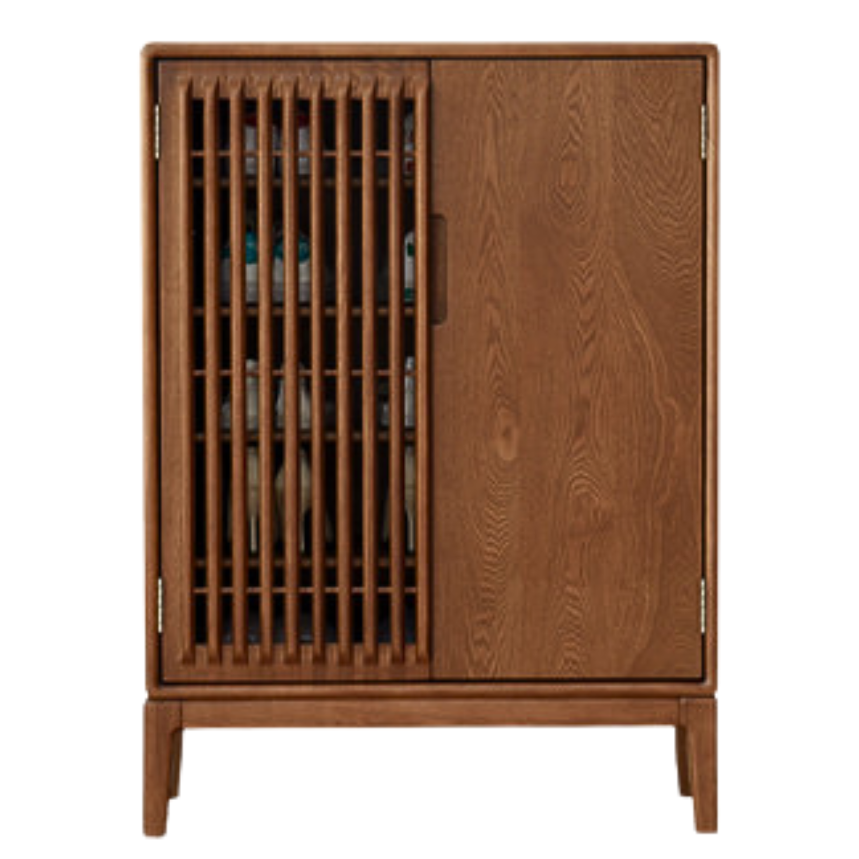 Black walnut, Ash two-door shoe cabinet entrance