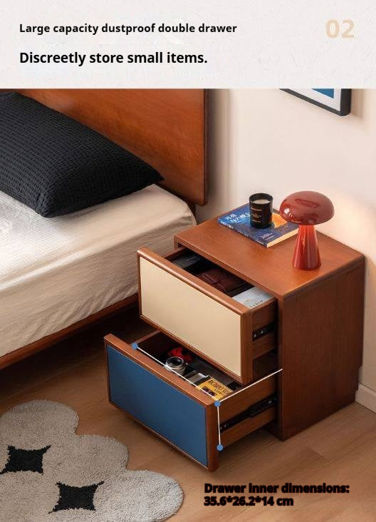 Poplar Solid Wood Bauhaus Style Nightstand