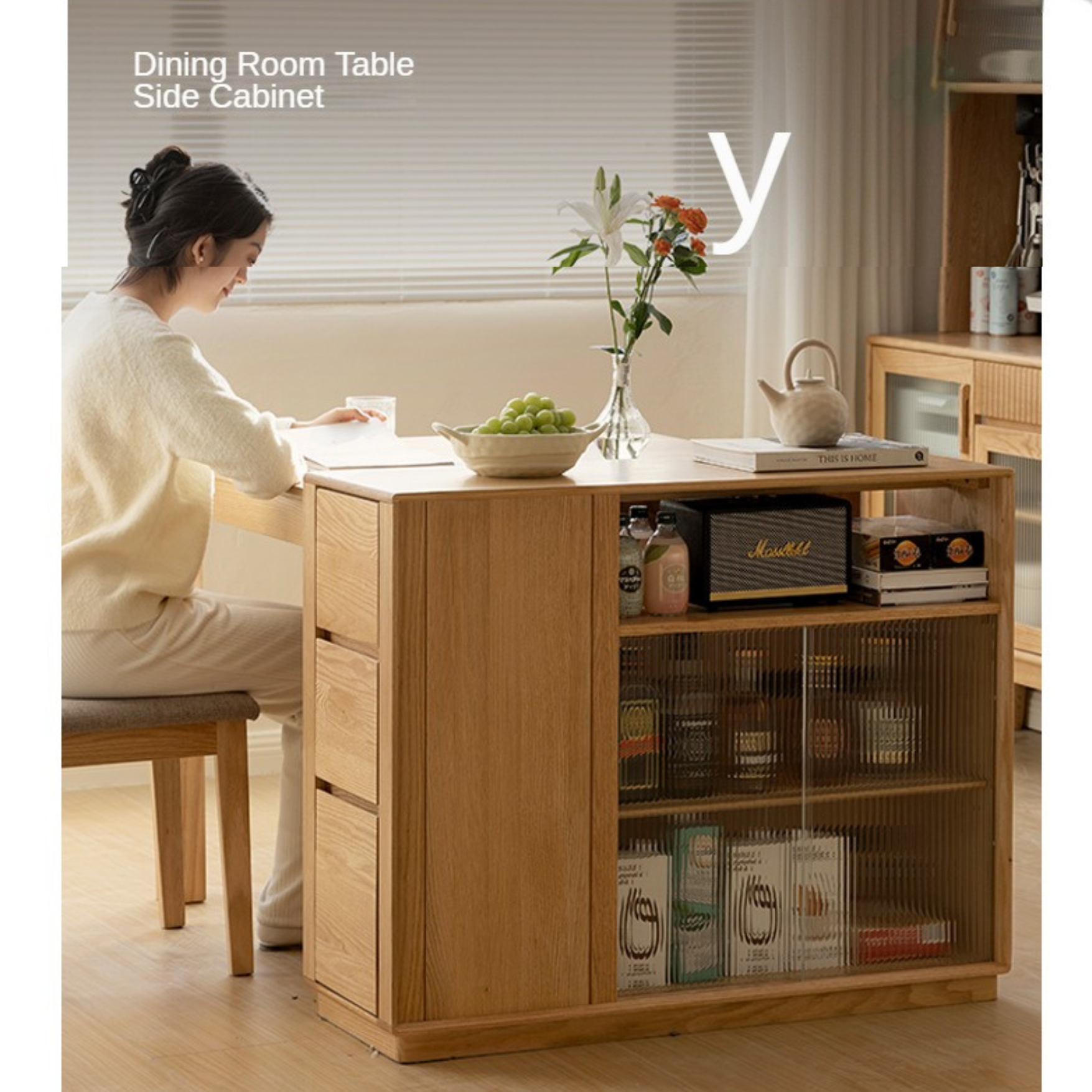 Oak Solid Wood Nordic Sideboard,