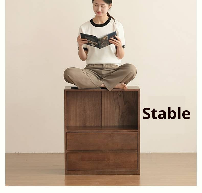 Solid Rubberwood Wall-Mounted Combination Bookcase