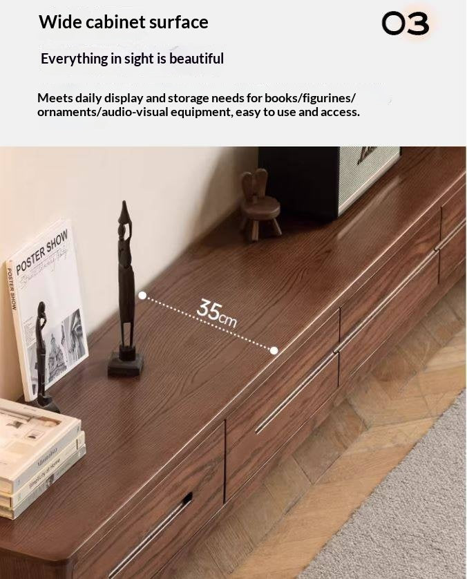Oak Solid Wood Nordic TV Cabinet.