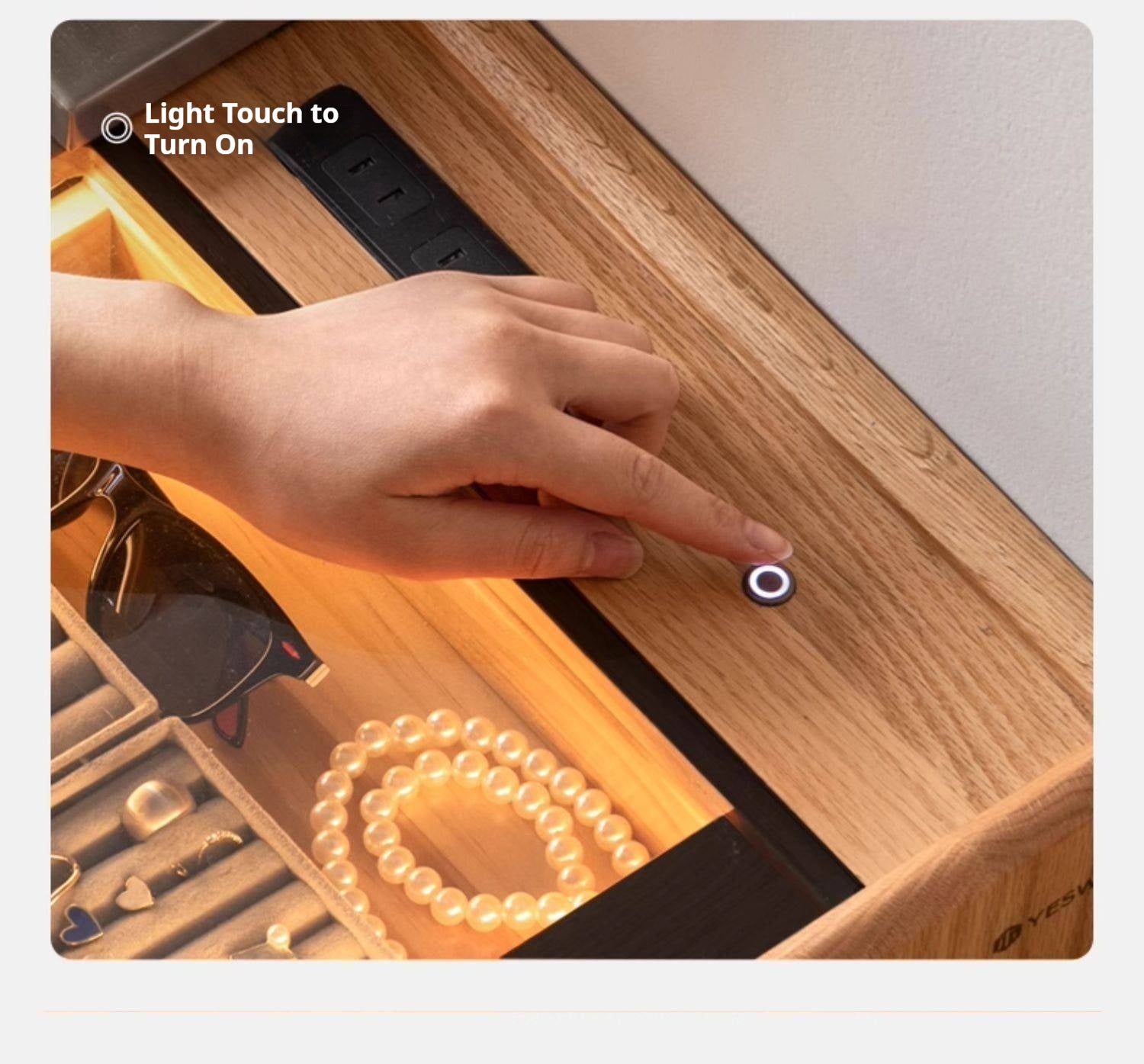 Oak Solid Wood Modern Minimalist Multifunctional Dressing Table