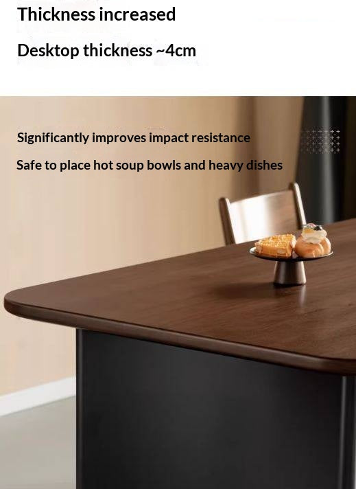 Solid Longan Hardwood Dining Table Italian Light Luxury