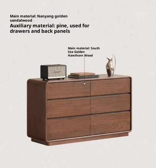 Sandalwood Solid Wood Modern Chest of Drawers