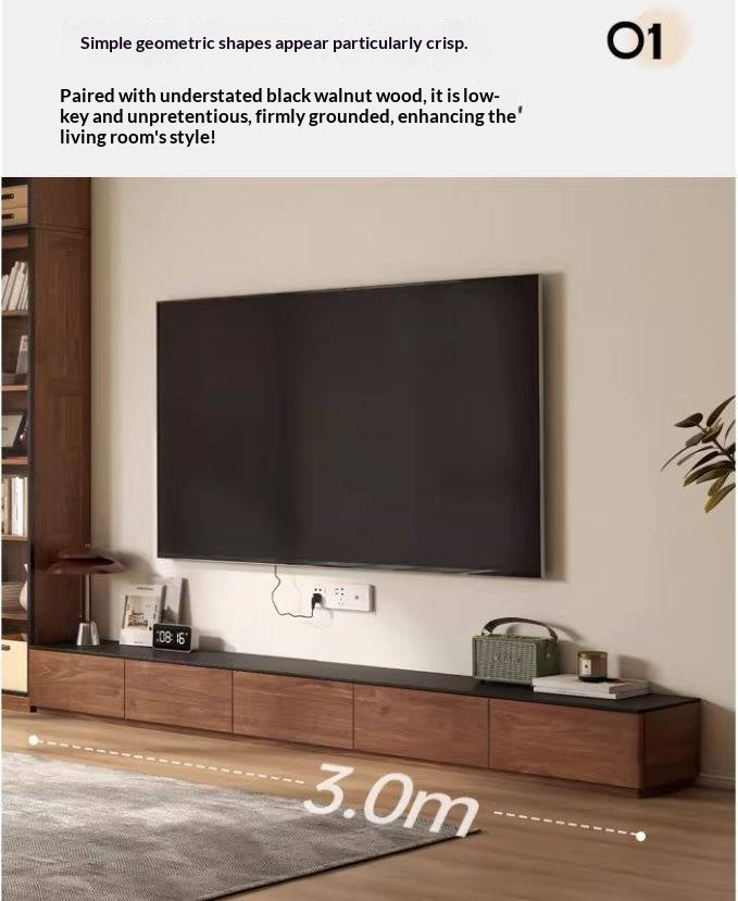 Black Walnut, Catalpa Solid Wood TV Stand Rock Slab