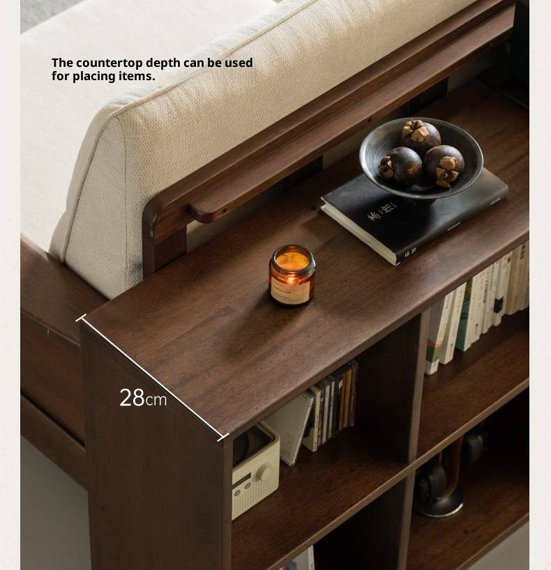 Sandalwood Solid Wood Light Luxury Style Bookshelf