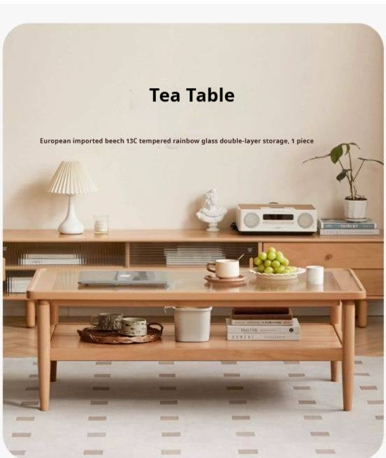 European Beech Solid Wood Nordic Coffee Table