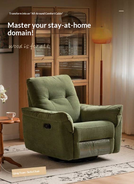 Swivel Rocker Recliner Chair with Tufted Pillow Back