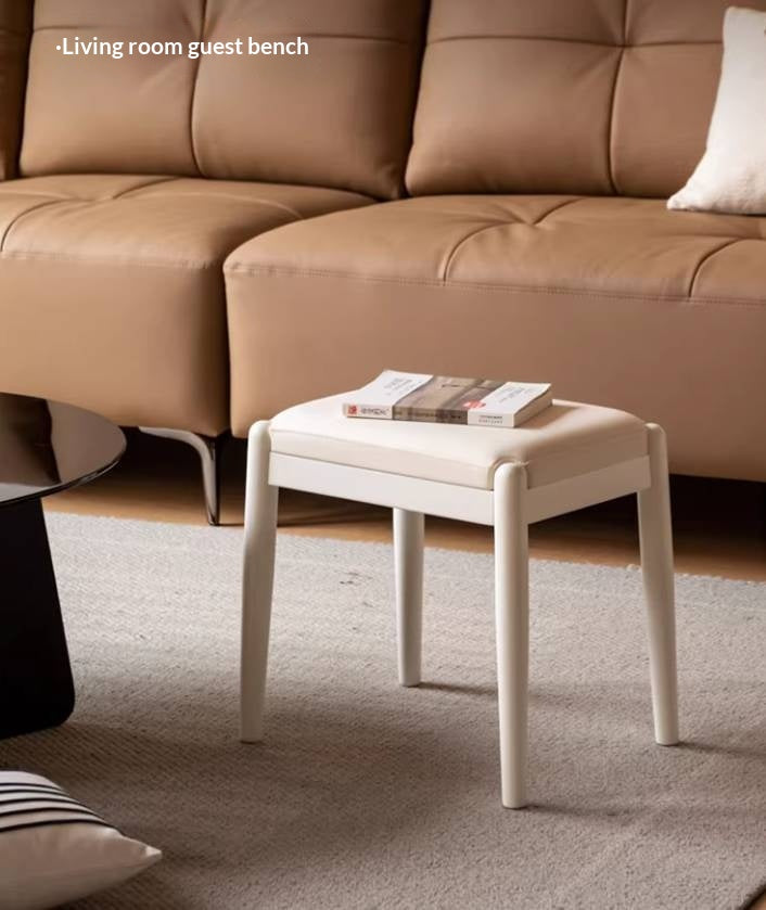 Birch Solid Wood, Solid Rubberwood Modern Simple Makeup Stool