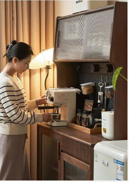 Oak, Black Walnut, South American Walnut, Solid Longan Hardwood, Red Zebrawood Solid Wood Light Luxury Sideboard