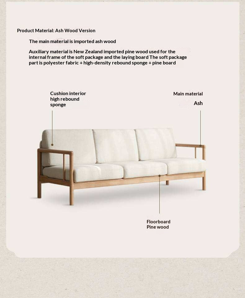 Ash Solid Wood Single Armchair