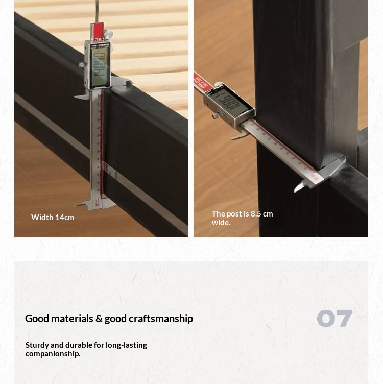 Poplar, Ash Solid Wood Large Board High Headboard Double Household Large Bed
