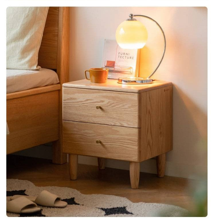 Black Walnut Solid Wood Italian Light Luxury Style Nightstand