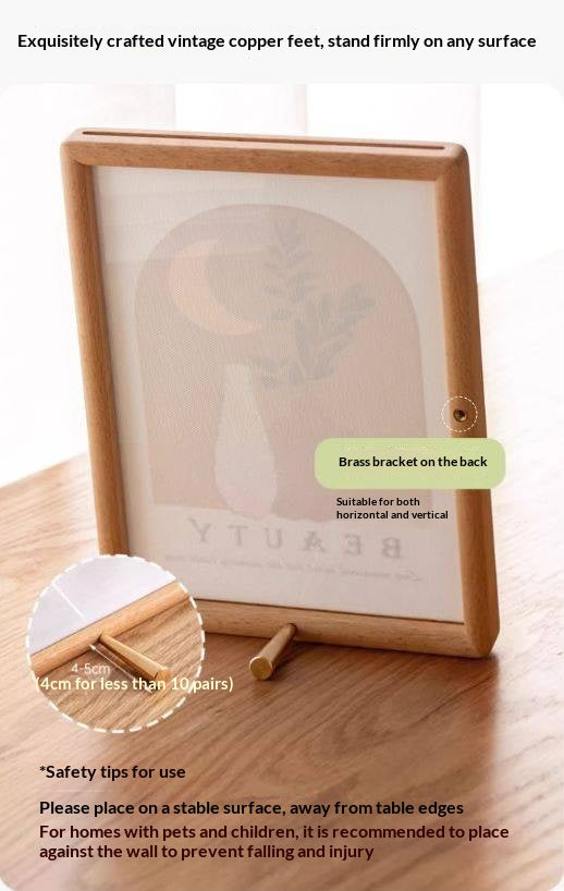 Black Walnut, Beech Solid Wood Photo Frame