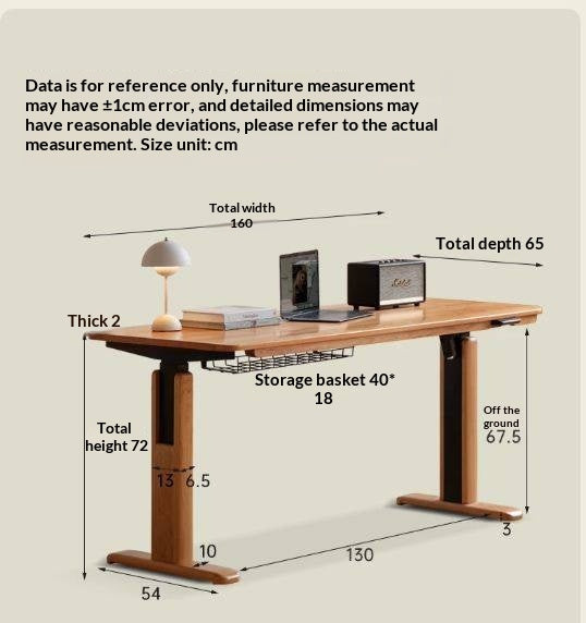 Cherry, Ash Solid Wood Electric Elevating Desk