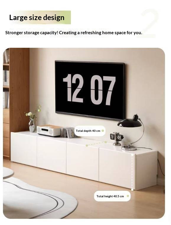 Solid Rubberwоod TV Cabinet Cream Style Large Capacity.