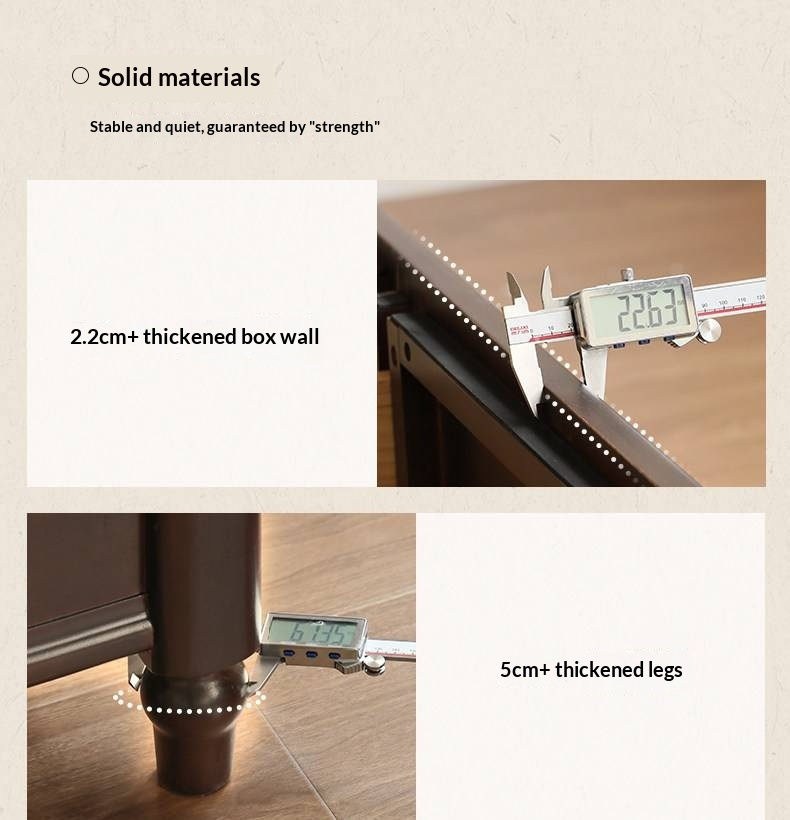 Poplar Solid Wood Box Bed — American Retro Vintage Style Off-the-Ground Box Bed